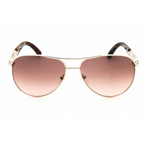 Guess Women's Sunglasses - Gold/Brown Metal Aviator Shape Full Rim Frame | GU7295 32W ,
