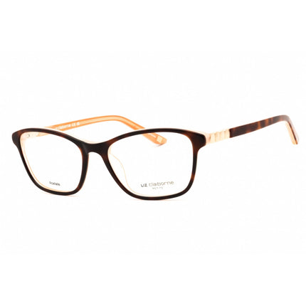 Liz Claiborne Women's Eyeglasses - Havana/Peach Cat Eye Shape Frame | L 443 0HMV 00 ,