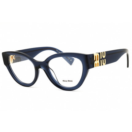 Miu Miu Women's Eyeglasses - Blue Acetate Cat Eye Full Rim Frame | 0MU 01VV 08Q1O1 ,