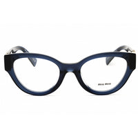 Miu Miu Women's Eyeglasses - Blue Acetate Cat Eye Full Rim Frame | 0MU 01VV 08Q1O1 ,