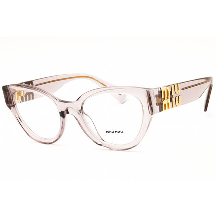 Miu Miu Women's Eyeglasses - Transparent Mauve Acetate Cat Eye Frame | 0MU 01VV 12W1O1 ,
