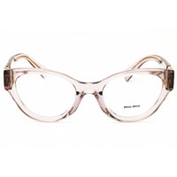 Miu Miu Women's Eyeglasses - Transparent Mauve Acetate Cat Eye Frame | 0MU 01VV 12W1O1 ,