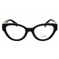 Miu Miu Women's Eyeglasses - Black Acetate Cat Eye Full Rim Frame | 0MU 01VV 1AB1O1 ,