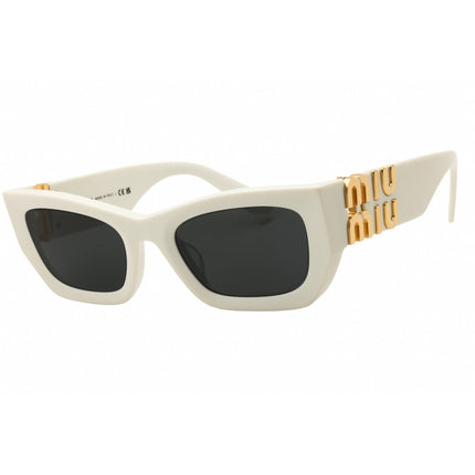 Miu Miu Women's Sunglasses - White Acetate Cat Eye Full Rim Frame | 0MU 09WS 1425S0 ,