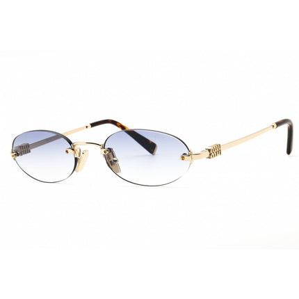 Miu Miu Women's Sunglasses - Pale Gold Metal Oval Full Rim Frame | 0MU A54S ZVN80O ,