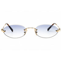 Miu Miu Women's Sunglasses - Pale Gold Metal Oval Full Rim Frame | 0MU A54S ZVN80O ,