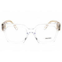Miu Miu Women's Eyeglasses - Clear Acetate Rectangular Full Rim Frame | MU 04UV 2AZ1O1 ,