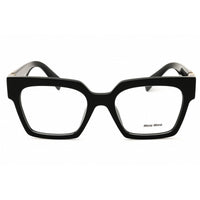 Miu Miu Women's Eyeglasses - Black Acetate Rectangular Full Rim Frame | MU 04UV 1AB1O1 ,
