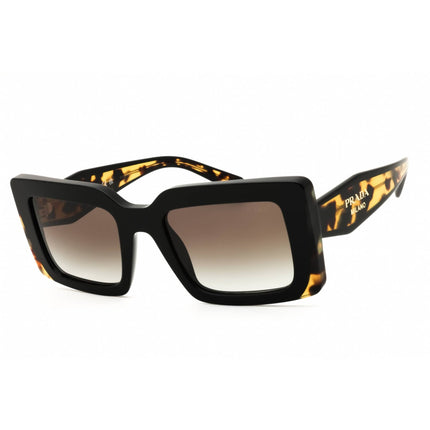 Prada Women's Sunglasses - Black/Medium Tortoise Full Rim Frame | 0PR D01S 0CD80L ,
