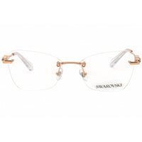 Swarovski Women's Eyeglasses - Rose Gold Metal Cat Eye Rimless Frame | 0SK1014 4014 ,