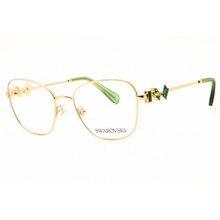 Swarovski Women's Eyeglasses - Gold/Green Metal Cat Eye Full Rim Frame | 0SK1025 404G ,