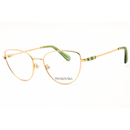 Swarovski Women's Eyeglasses - Gold/Green Metal Cat Eye Full Rim Frame | SK1007 4017 ,