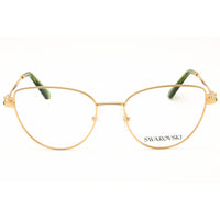 Swarovski Women's Eyeglasses - Gold/Green Metal Cat Eye Full Rim Frame | SK1007 4017 ,