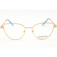 Swarovski Women's Eyeglasses - Shiny Gold/Blue Metal Cat Eye Full Rim | SK1007 4021 ,