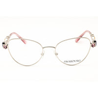 Swarovski Women's Eyeglasses - Polished Silver Metal Cat Eye Full Rim | SK1024 401M ,