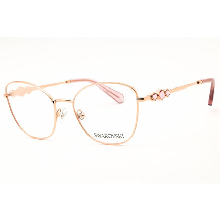 Swarovski Women's Eyeglasses - Rose Gold Metal Cat Eye Full Rim Frame | SK1034 4014 ,