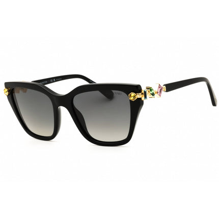 Swarovski Women's Sunglasses - Shiny Black Acetate Full Rim Frame | SK6041 1001T3 ,