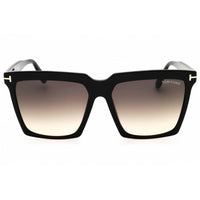 Tom Ford Women's Sunglasses - Shiny Black Acetate Oversized Shape Frame | FT0764 01B ,