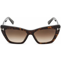 Tom Ford Women's Sunglasses - Dark Havana Acetate Full Rim Cat Eye Frame | FT0871 52F ,