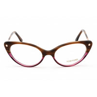 Tom Ford Women's Eyeglasses - Brown/Violet Acetate Cat Eye Shape Frame | FT5189 050 ,