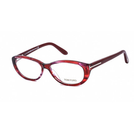 Tom Ford Women's Eyeglasses - Transparent Stripped Red Full Rim Frame | FT5226 068 ,