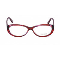 Tom Ford Women's Eyeglasses - Transparent Stripped Red Full Rim Frame | FT5226 068 ,
