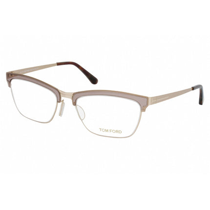 Tom Ford Women's Eyeglasses - Dark Brown Metal Full Rim Cat Eye Frame | FT5392 050 ,
