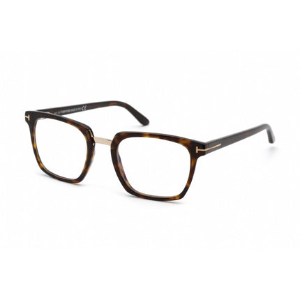 Tom Ford Men's Eyeglasses - Dark Havana/Rose Gold Rectangular Frame | FT5523-B 052 ,