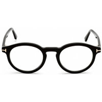 Tom Ford Unisex Eyeglasses - Black Acetate Full Rim Round Shape Frame | FT5529-B 001 ,