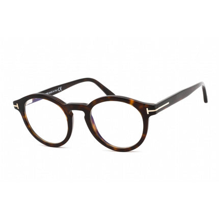 Tom Ford Unisex Eyeglasses - Havana Acetate Full Rim Round Shape Frame | FT5529-B 052 ,