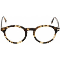 Tom Ford Unisex Eyeglasses - Shiny Vintage Havana Acetate Round Frame | FT5529-B 055 ,