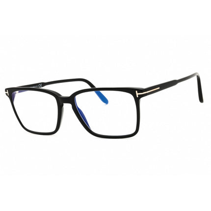 Tom Ford Men's Eyeglasses - Shiny Black Acetate Rectangular Shape Frame | FT5696-B 001 ,