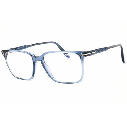 Tom Ford Men's Eyeglasses - Shiny Blue Acetate Rectangular Shape Frame | FT5696-B 090 ,