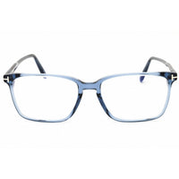 Tom Ford Men's Eyeglasses - Shiny Blue Acetate Rectangular Shape Frame | FT5696-B 090 ,