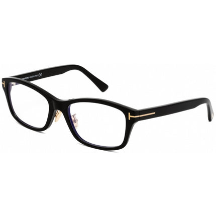 Tom Ford Unisex Eyeglasses - Shiny Black Plastic Rectangular Frame | FT5724-D-B 001 ,