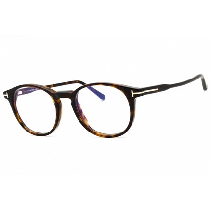 Tom Ford Men's Eyeglasses - Dark Havana Acetate Full Rim Round Frame | FT5823-H-B 052 ,