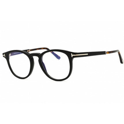 Tom Ford Unisex Eyeglasses - Black Acetate Full Rim Round Shape Frame | FT5891-B 005 ,