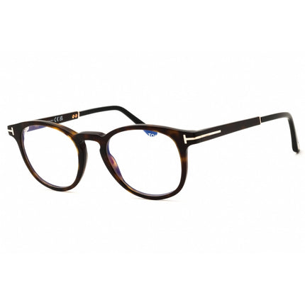 Tom Ford Unisex Eyeglasses - Havana Acetate Full Rim Round Shape Frame | FT5891-B 056 ,