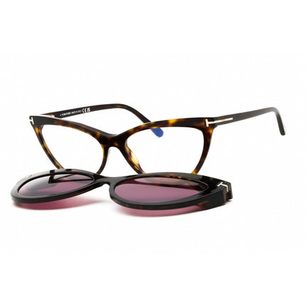 Tom Ford Women's Sunglasses - Dark Havana Acetate Cat Eye Shape Frame | FT5896-B 052 ,