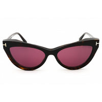 Tom Ford Women's Sunglasses - Dark Havana Acetate Cat Eye Shape Frame | FT5896-B 052 ,