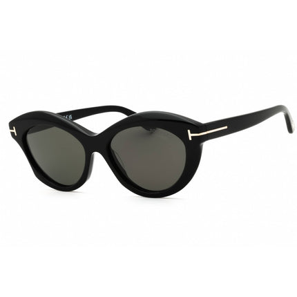 Tom Ford Women's Sunglasses - Shiny Black Acetate Cat Eye Full Rim Frame | FT1111 01D ,