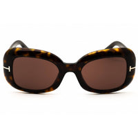 Tom Ford Women's Sunglasses - Dark Havana Acetate Oval Full Rim Frame | FT1347 52E ,