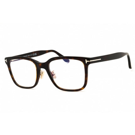 Tom Ford Men's Eyeglasses - Dark Havana Acetate Rectangular Full Rim | FT5853-D-B 052 ,