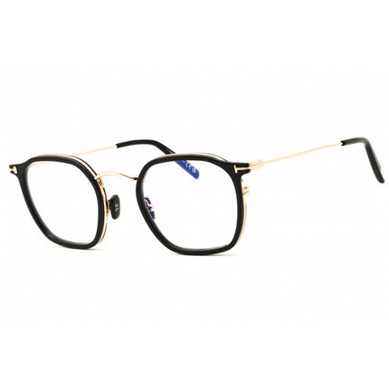 Tom Ford Men's Eyeglasses - Black/Gold Metal Round Shape Full Rim Frame | FT5974-B 005 ,