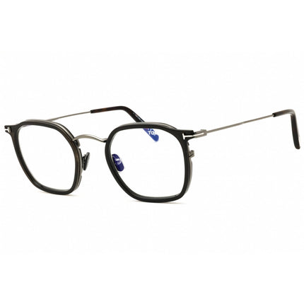 Tom Ford Men's Eyeglasses - Grey Metal Round Shape Full Rim Frame | FT5974-B 020 ,