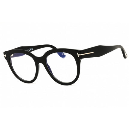 Tom Ford Women's Eyeglasses - Shiny Black Acetate Round Full Rim Frame | FT5987-B 001 ,