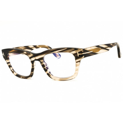 Tom Ford Unisex Eyeglasses - Havana/Beige Acetate Rectangular Full Rim | FT6036-B 056 ,