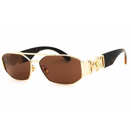 Versace Unisex Sunglasses - Gold Metal Geometric Shape Full Rim Frame | 0VE2287 100273 ,