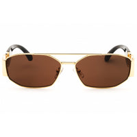 Versace Unisex Sunglasses - Gold Metal Geometric Shape Full Rim Frame | 0VE2287 100273 ,