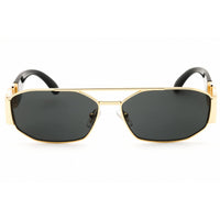 Versace Unisex Sunglasses - Gold Metal Geometric Shape Full Rim Frame | 0VE2287 100287 ,